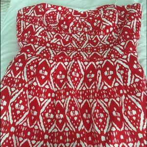 J.Crew Factory Strapless Ikat Dress Sz 4